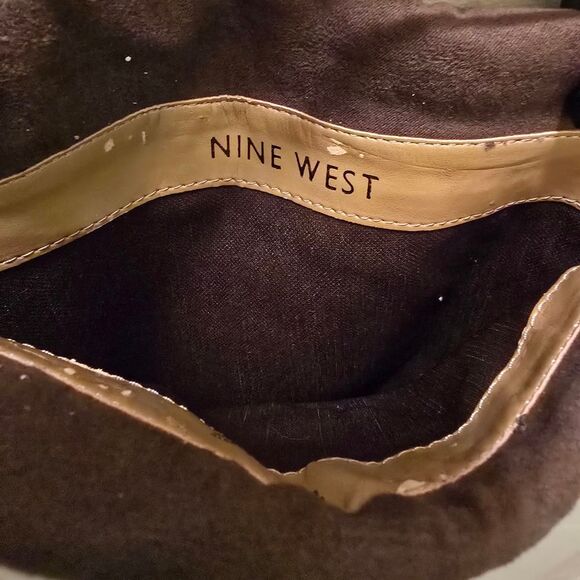 Nine West Olive Green Suede Heeled Boots 7 1/2 - Picture 7 of 8